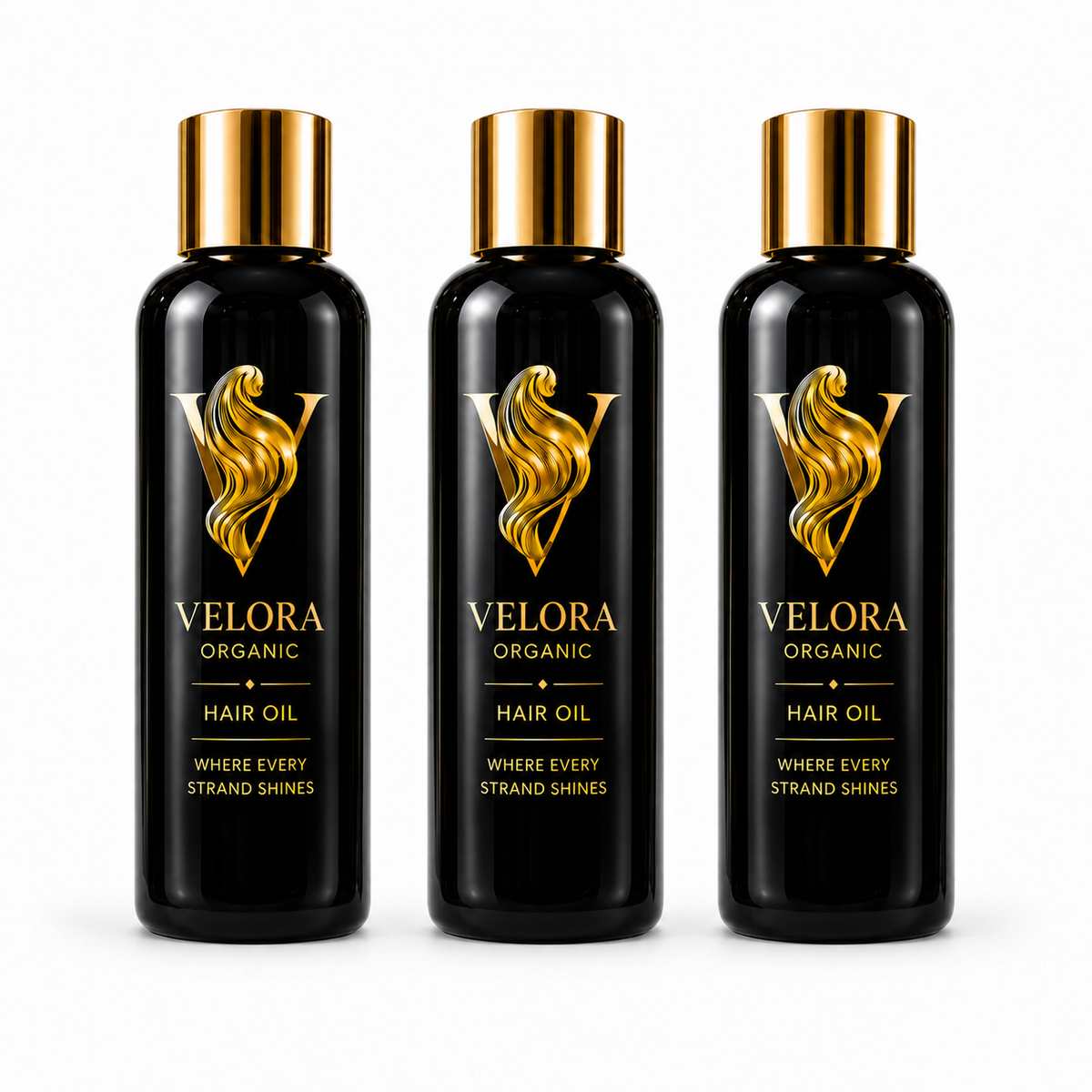 Velora Organic Hair Growth Oil – Triple Pack