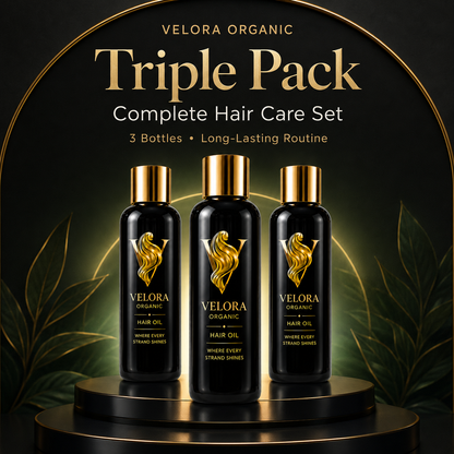 Velora Organic Hair Growth Oil – Triple Pack