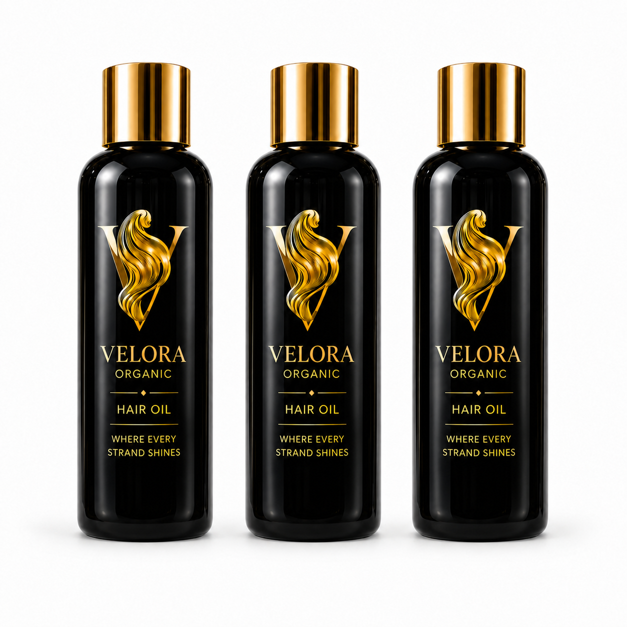 Velora Organic Hair Growth Oil – Triple Pack