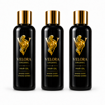 Velora Organic Hair Growth Oil – Triple Pack