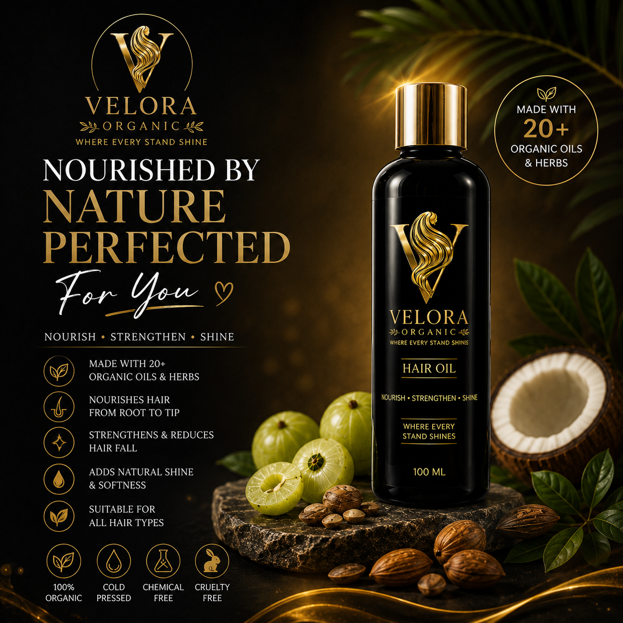 Velora Organic Hair Growth Oil